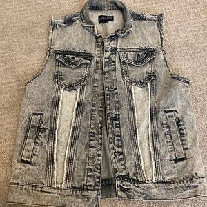 Mens button up vest
